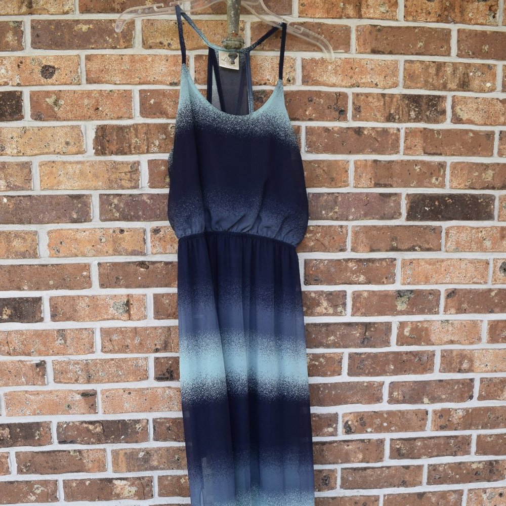Strappy Blue Maxi Dress Sz S